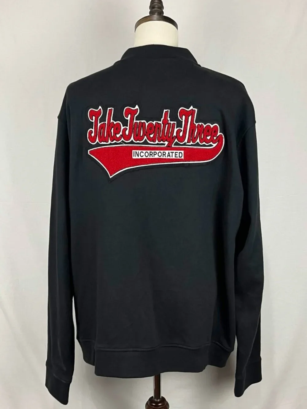 EUC Champion Take Twenty Three Mens Varsity Jacket Snap Button Fleece Size 2XL